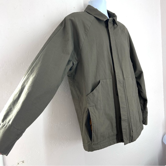Prana Upper Dash Shirt Jacket Mens L Slate Green Flannel Lined Chore Coat NWOT - Picture 4 of 16